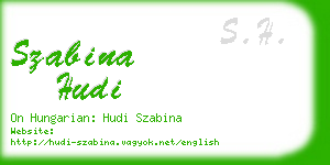 szabina hudi business card